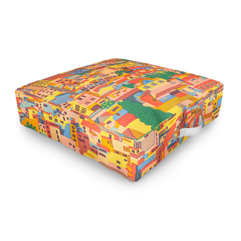 Gigi Rosado City of Athens Outdoor Floor Cushion