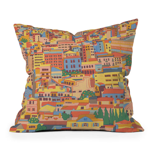 Gigi Rosado City of Athens Throw Pillow
