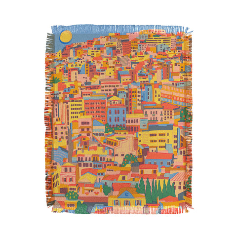 Gigi Rosado City of Athens Throw Blanket