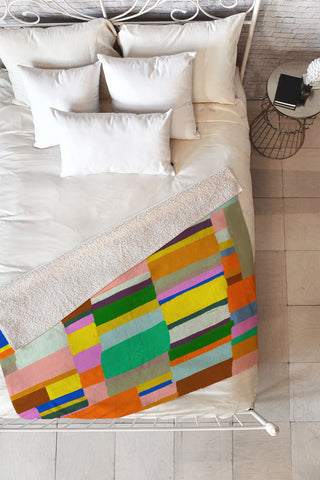 Gigi Rosado Colour play Fleece Throw Blanket