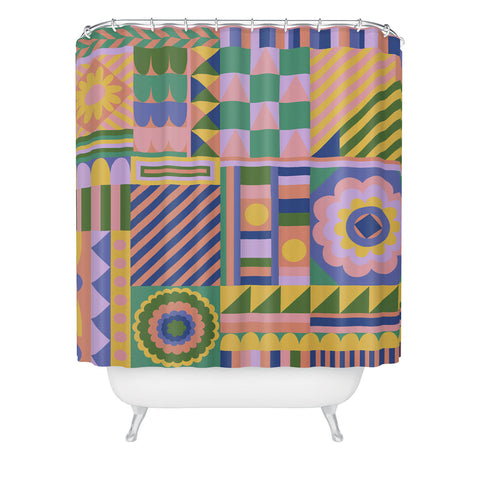 Gigi Rosado Composition Shower Curtain