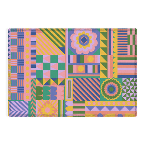 Gigi Rosado Composition Outdoor Rug