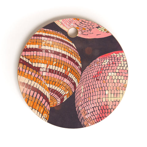 Gigi Rosado Disco balls II Cutting Board Round