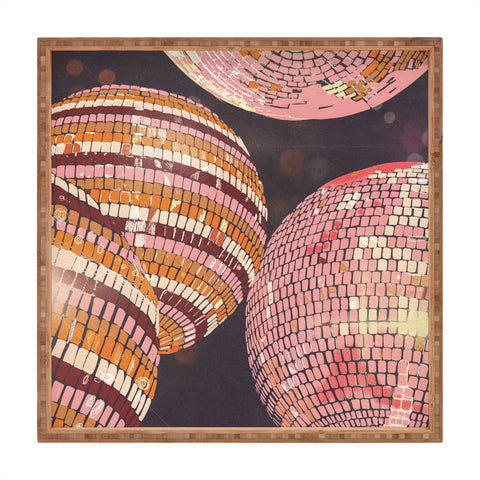 Gigi Rosado Disco balls II Square Tray