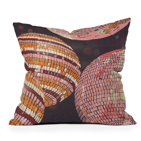 Gigi Rosado Disco balls II Throw Pillow