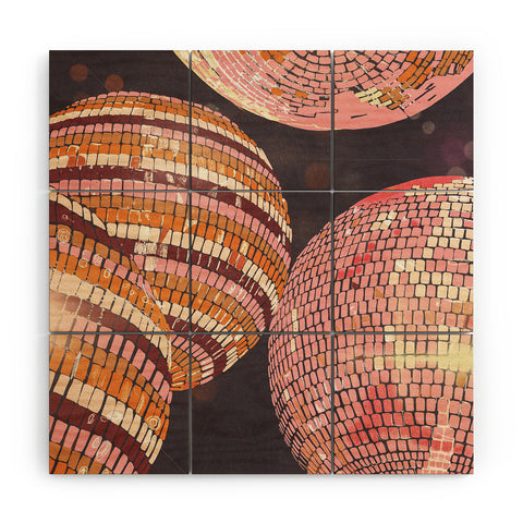 Gigi Rosado Disco balls II Wood Wall Mural