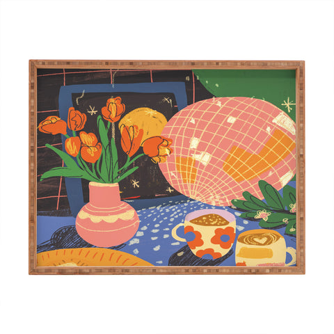 Gigi Rosado Disco night 2 Rectangular Tray