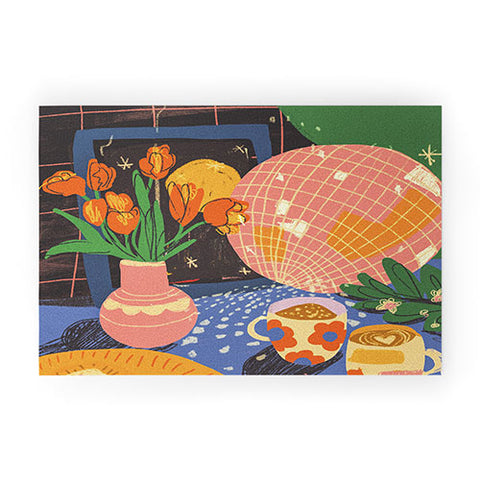 Gigi Rosado Disco night 2 Welcome Mat