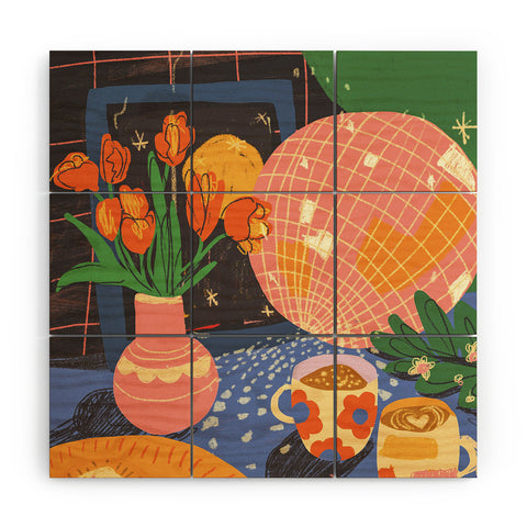 Gigi Rosado Disco night 2 Wood Wall Mural