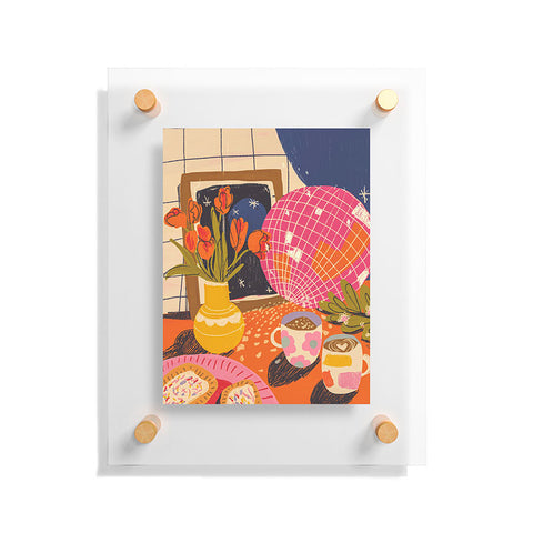 Gigi Rosado Disco night Floating Acrylic Print