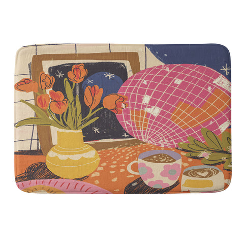 Gigi Rosado Disco night Memory Foam Bath Mat