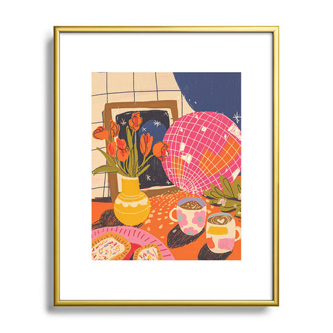 Gigi Rosado Disco night Metal Framed Art Print