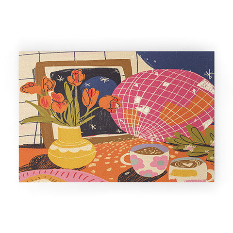 Gigi Rosado Disco night Welcome Mat