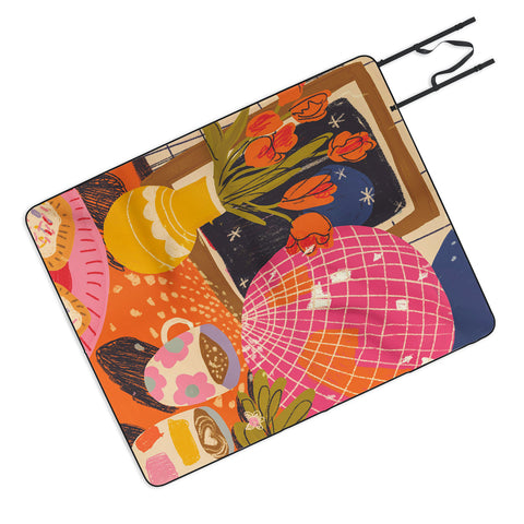 Gigi Rosado Disco night Picnic Blanket