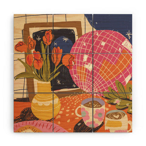 Gigi Rosado Disco night Wood Wall Mural