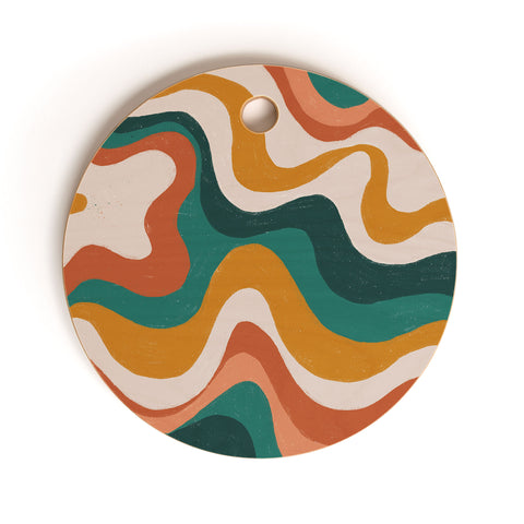 Gigi Rosado Earthy swirls Cutting Board Round