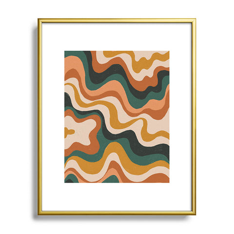 Gigi Rosado Earthy swirls Metal Framed Art Print