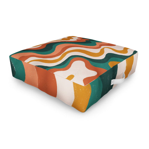 Gigi Rosado Earthy swirls Outdoor Floor Cushion