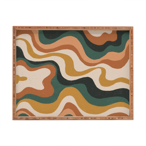 Gigi Rosado Earthy swirls Rectangular Tray