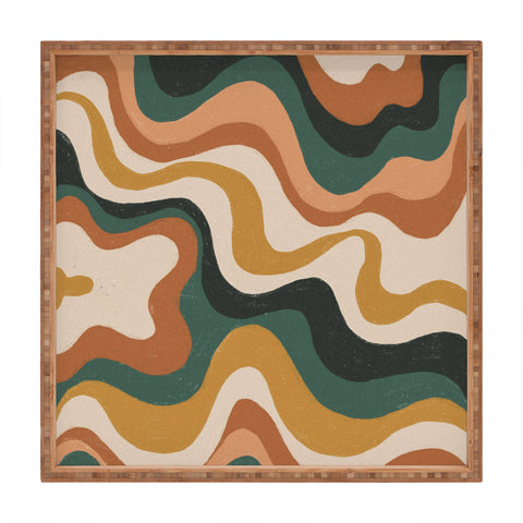 Gigi Rosado Earthy swirls Square Tray