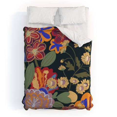 Gigi Rosado Eclipse garden Duvet Cover