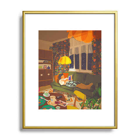 Gigi Rosado Evening book reader Metal Framed Art Print