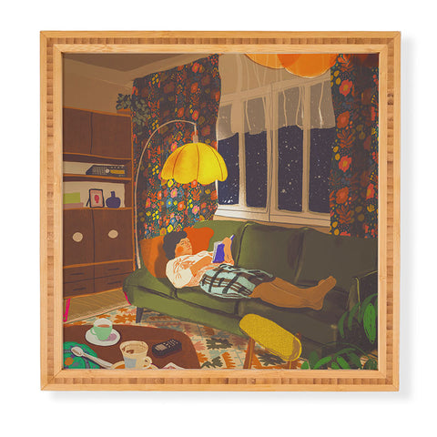 Gigi Rosado Evening book reader Framed Wall Art