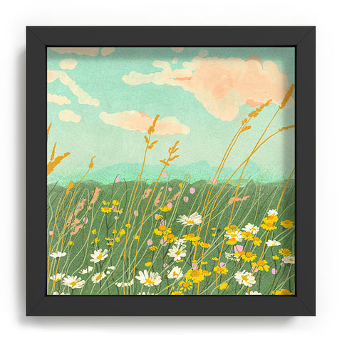 Gigi Rosado Floral landscape Recessed Framing Square