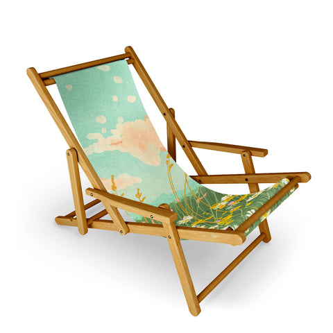 Gigi Rosado Floral landscape Sling Chair