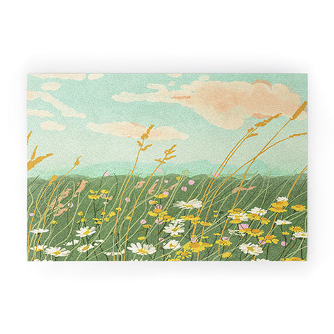 Gigi Rosado Floral landscape Welcome Mat