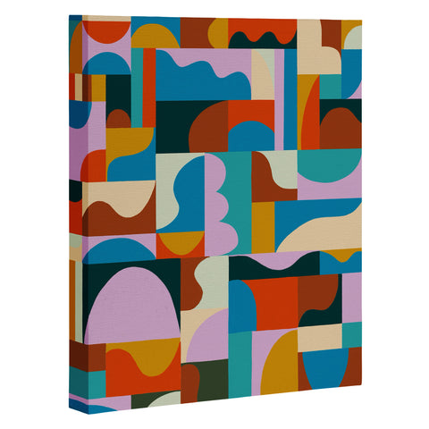 Gigi Rosado Geometric collage Art Canvas