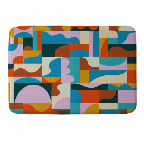 Gigi Rosado Geometric collage Memory Foam Bath Mat