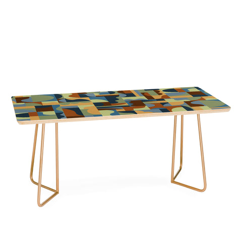 Gigi Rosado Geometric collage forest Coffee Table