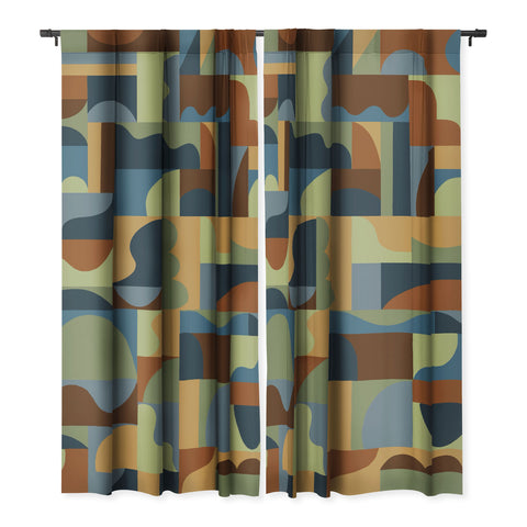 Gigi Rosado Geometric collage forest Blackout Non Repeat