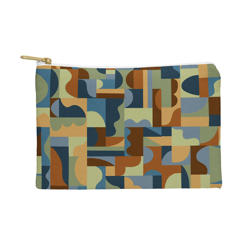 Gigi Rosado Geometric collage forest Pouch