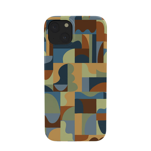 Gigi Rosado Geometric collage forest Phone Case