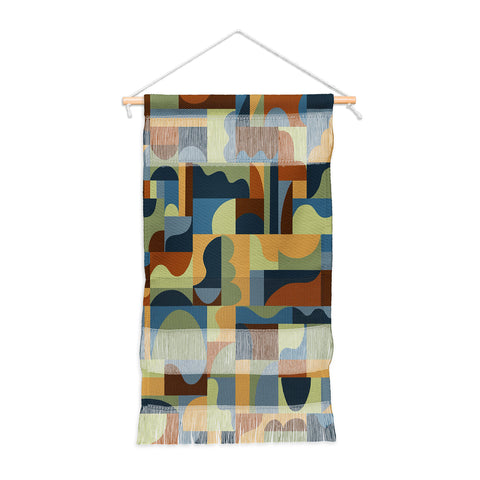 Gigi Rosado Geometric collage forest Wall Hanging Portrait