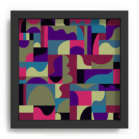 Gigi Rosado Geometric collage patchouli Recessed Framing Square