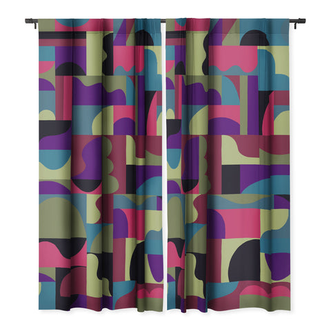 Gigi Rosado Geometric collage patchouli Blackout Non Repeat