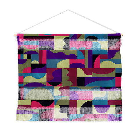 Gigi Rosado Geometric collage patchouli Wall Hanging Landscape
