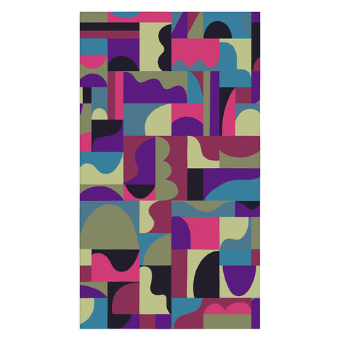 Gigi Rosado Geometric collage patchouli Tablecloth