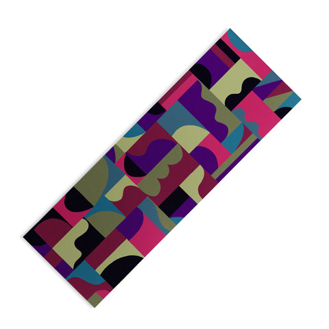 Gigi Rosado Geometric collage patchouli Yoga Mat