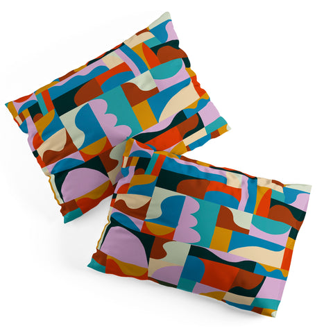 Gigi Rosado Geometric collage Pillow Shams
