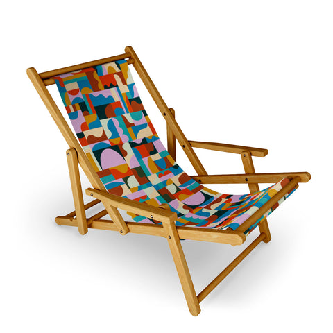 Gigi Rosado Geometric collage Sling Chair