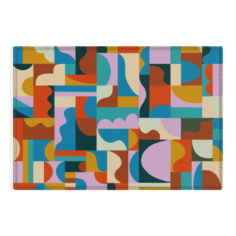 Gigi Rosado Geometric collage Outdoor Rug