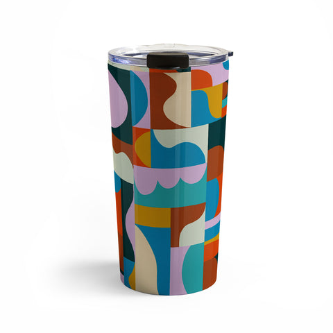 Gigi Rosado Geometric collage Travel Mug