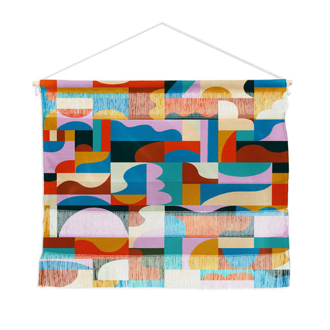 Gigi Rosado Geometric collage Wall Hanging Landscape