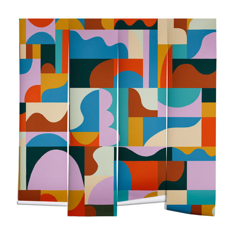 Gigi Rosado Geometric collage Wall Mural