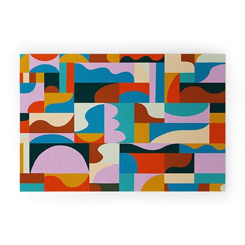 Gigi Rosado Geometric collage Welcome Mat