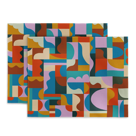 Gigi Rosado Geometric collage Placemat
